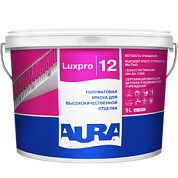 Краска для внутренней отделки белая полуматовая основа TR (9л) Аura Luxpro 12 