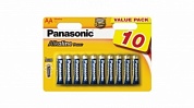 Батарейка щелочная AA LR6 10шт Panasonic Alkaline