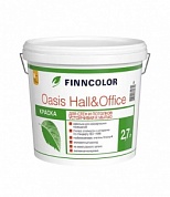 Краска моющаяся для стен и потолков белая основа С (0.9л) Oasis Hall & Office Finncolor