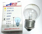 Лампа накаливания 60Вт Е27 шар Aktiv-Electro