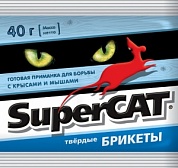 Приманка твердый брикет истребление крыс и мышей (48гр) Super-Cat