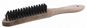 Щетка стальная 4 ряда деревянная ручка РемоКолор