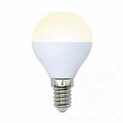 Лампа светодиодная 6Вт E14 желтый свет шар Volpe Optima