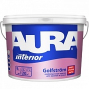 Краска для стен и потолков особопрочная основа TR (2,7л) Aura Interior Golfstrom