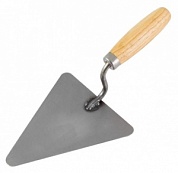 Кельма каменщика в форме треугольника с деревянной ручкой (200мм) РемоКолор
