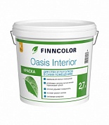 Краска для стен и потолков белая основа А (0.9л) Oasis Interior Finncolor