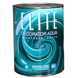 Эмаль акриловая белая (0,9л) Elite Decorator Agua 