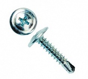 Саморез по металлу пресшайба бур белый цинк (4,2х19мм) 1000шт